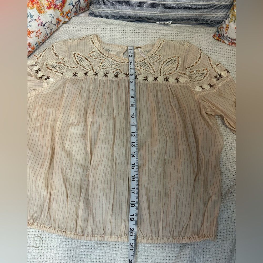 Free People sequin beaded embellished boho‎ top size S BIN I - Picture 12 of 12